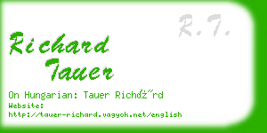 richard tauer business card